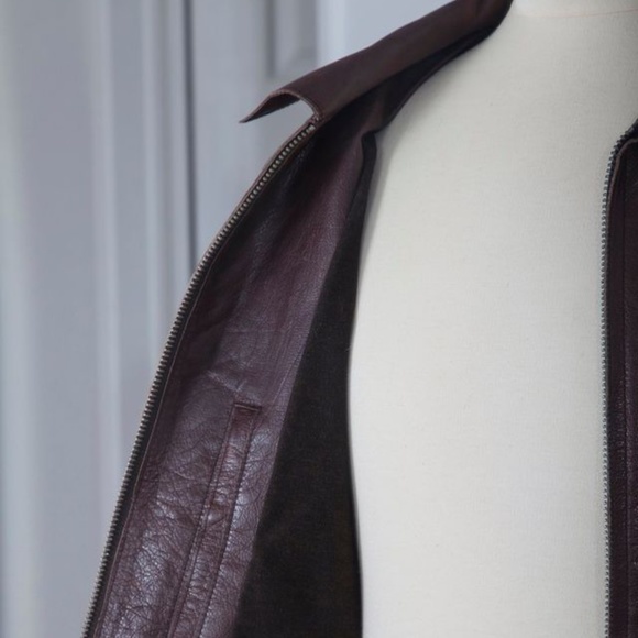 Brown Leather Jacket - Andrew Marc - Picture 6 of 6